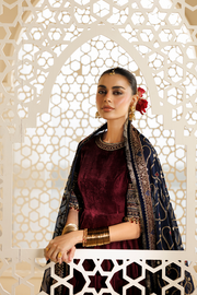 Jazmin Chandani Embroidered Velvet Unstitched 3Pc Suit CVF26-D04