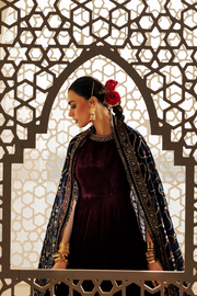 Jazmin Chandani Embroidered Velvet Unstitched 3Pc Suit CVF26-D04