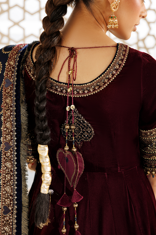 Jazmin Chandani Embroidered Velvet Unstitched 3Pc Suit CVF26-D04