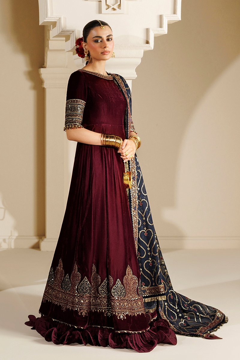 Jazmin Chandani Embroidered Velvet Unstitched 3Pc Suit CVF26-D04