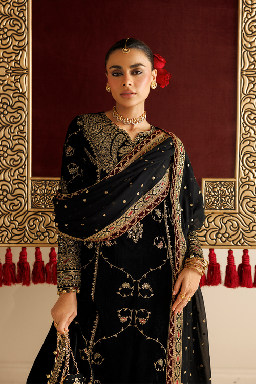 Jazmin Chandani Embroidered Velvet Unstitched 3Pc Suit CVF26-D05