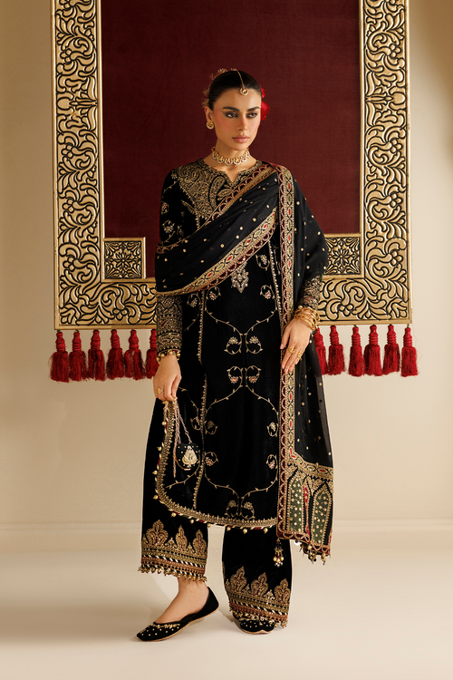 Jazmin Chandani Embroidered Velvet Unstitched 3Pc Suit CVF26-D05