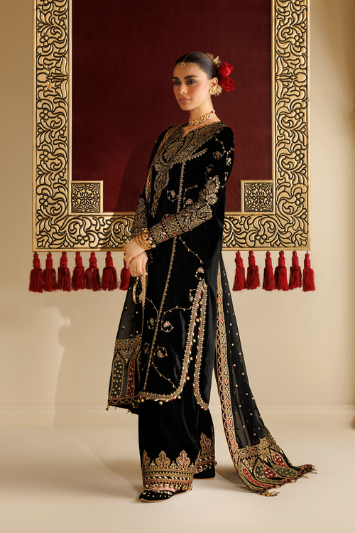 Jazmin Chandani Embroidered Velvet Unstitched 3Pc Suit CVF26-D05