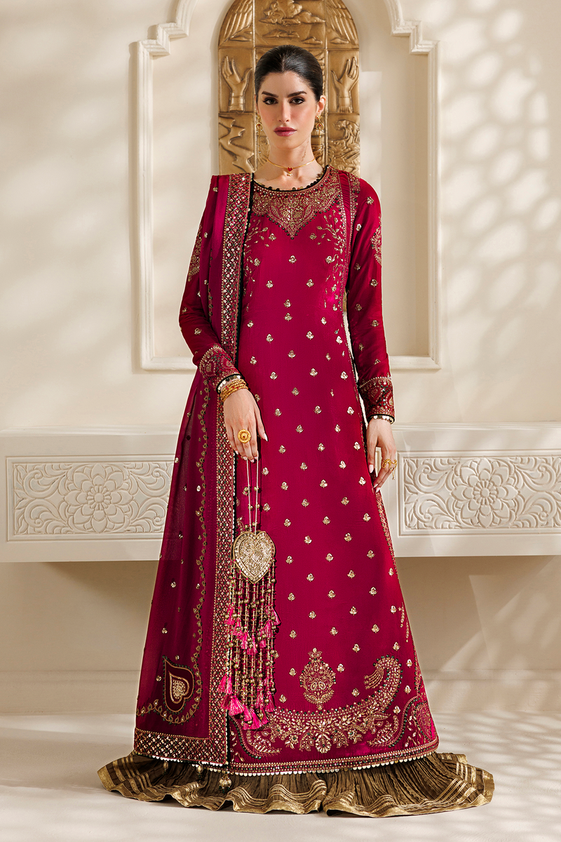 Jazmin Chandani Embroidered Velvet Unstitched 3Pc Suit CVF26-D06