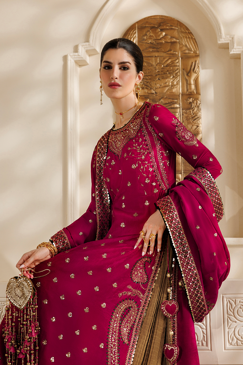 Jazmin Chandani Embroidered Velvet Unstitched 3Pc Suit CVF26-D06