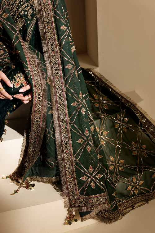 Jazmin Chandani Embroidered Velvet Unstitched 3Pc Suit CVF26-D07