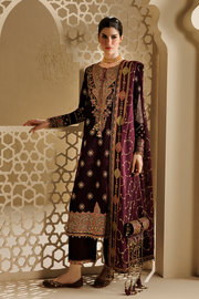 Jazmin Chandani Embroidered Velvet Unstitched 3Pc Suit CVF26-D08