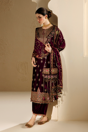 Jazmin Chandani Embroidered Velvet Unstitched 3Pc Suit CVF26-D08