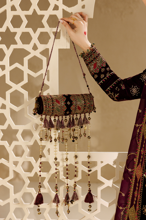 Jazmin Chandani Embroidered Velvet Unstitched 3Pc Suit CVF26-D08
