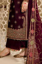 Jazmin Chandani Embroidered Velvet Unstitched 3Pc Suit CVF26-D08