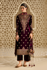 Jazmin Chandani Embroidered Velvet Unstitched 3Pc Suit CVF26-D08