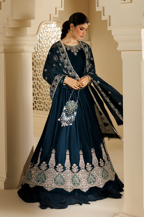 Jazmin Chandani Embroidered Velvet Unstitched 3Pc Suit CVF26-D09