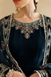 Jazmin Chandani Embroidered Velvet Unstitched 3Pc Suit CVF26-D09