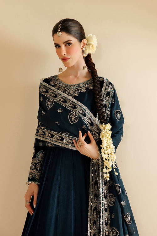 Jazmin Chandani Embroidered Velvet Unstitched 3Pc Suit CVF26-D09