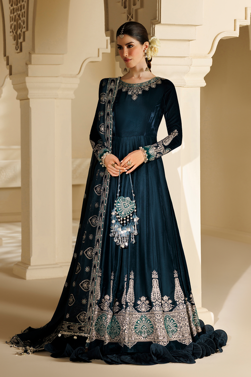 Jazmin Chandani Embroidered Velvet Unstitched 3Pc Suit CVF26-D09