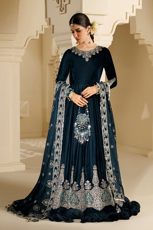 Jazmin Chandani Embroidered Velvet Unstitched 3Pc Suit CVF26-D09