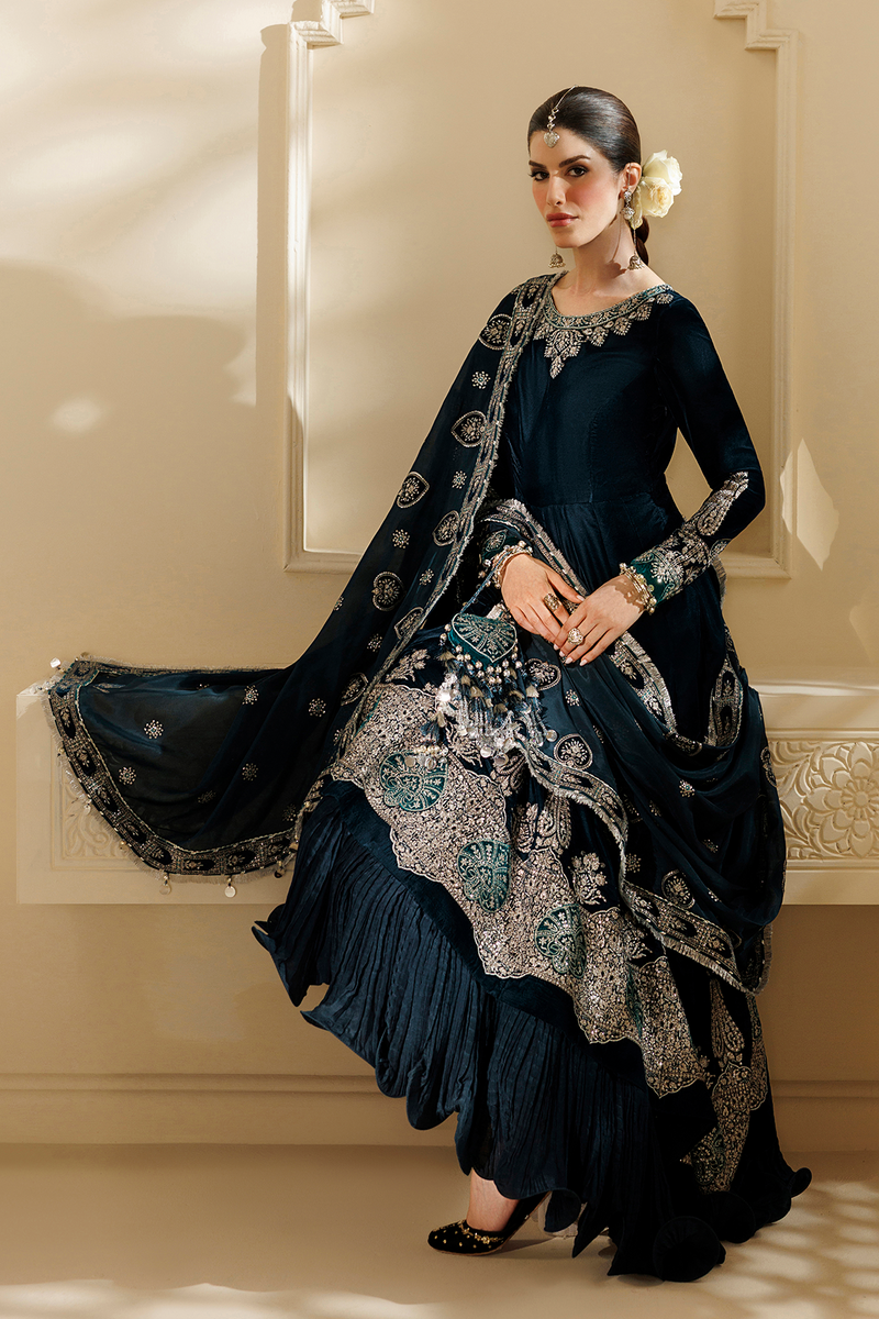 Jazmin Chandani Embroidered Velvet Unstitched 3Pc Suit CVF26-D09