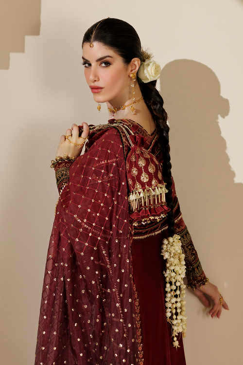 Jazmin Chandani Embroidered Velvet Unstitched 3Pc Suit CVF26-D10