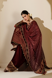 Jazmin Chandani Embroidered Velvet Unstitched 3Pc Suit CVF26-D10