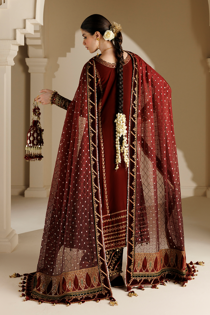 Jazmin Chandani Embroidered Velvet Unstitched 3Pc Suit CVF26-D10