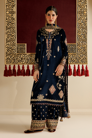 Jazmin Chandani Embroidered Velvet Unstitched 3Pc Suit CVF26-D11