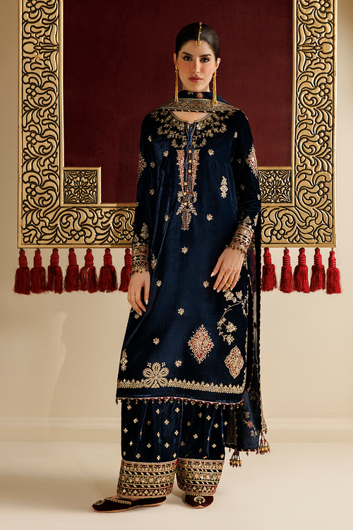 Jazmin Chandani Embroidered Velvet Unstitched 3Pc Suit CVF26-D11