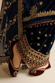 Jazmin Chandani Embroidered Velvet Unstitched 3Pc Suit CVF26-D11