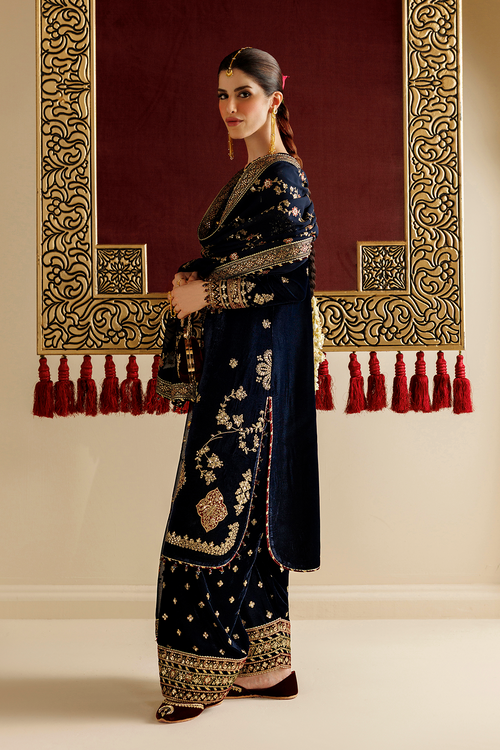 Jazmin Chandani Embroidered Velvet Unstitched 3Pc Suit CVF26-D11