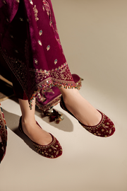 Jazmin Chandani Embroidered Velvet Unstitched 3Pc Suit CVF26-D12