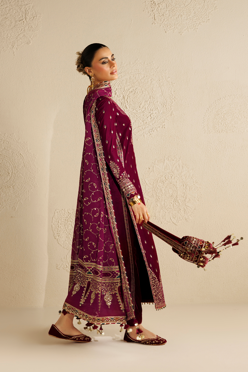 Jazmin Chandani Embroidered Velvet Unstitched 3Pc Suit CVF26-D12