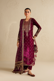 Jazmin Chandani Embroidered Velvet Unstitched 3Pc Suit CVF26-D12