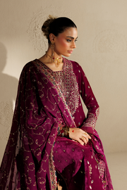 Jazmin Chandani Embroidered Velvet Unstitched 3Pc Suit CVF26-D12