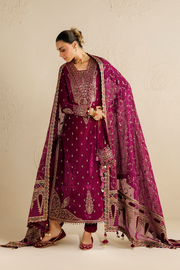 Jazmin Chandani Embroidered Velvet Unstitched 3Pc Suit CVF26-D12