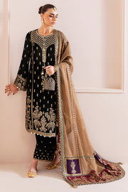 Jazmin Chandani Embroidered Velvet Unstitched 3Pc Suit CVF D-01