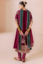 Jazmin Chandani Embroidered Velvet Unstitched 3Pc Suit CVF D-02