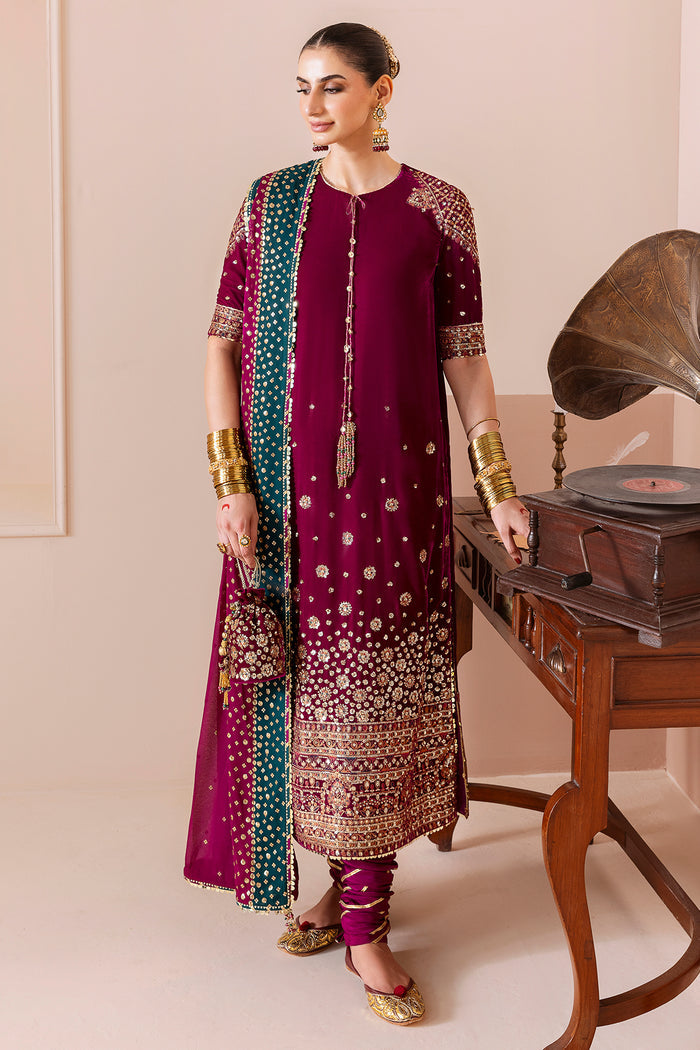 Jazmin Chandani Embroidered Velvet Unstitched 3Pc Suit CVF D-02
