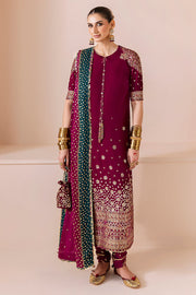 Jazmin Chandani Embroidered Velvet Unstitched 3Pc Suit CVF D-02