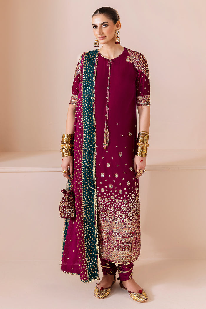Jazmin Chandani Embroidered Velvet Unstitched 3Pc Suit CVF D-02