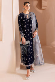 Jazmin Chandani Embroidered Velvet Unstitched 3Pc Suit CVF D-03