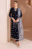 Jazmin Chandani Embroidered Velvet Unstitched 3Pc Suit CVF D-03