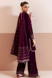 Jazmin Chandani Embroidered Velvet Unstitched 3Pc Suit CVF D-05