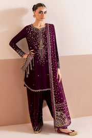 Jazmin Chandani Embroidered Velvet Unstitched 3Pc Suit CVF D-05