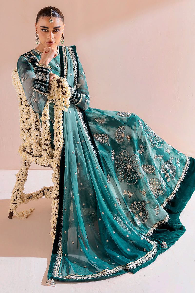 Jazmin Chandani Embroidered Velvet Unstitched 3Pc Suit CVF D-06