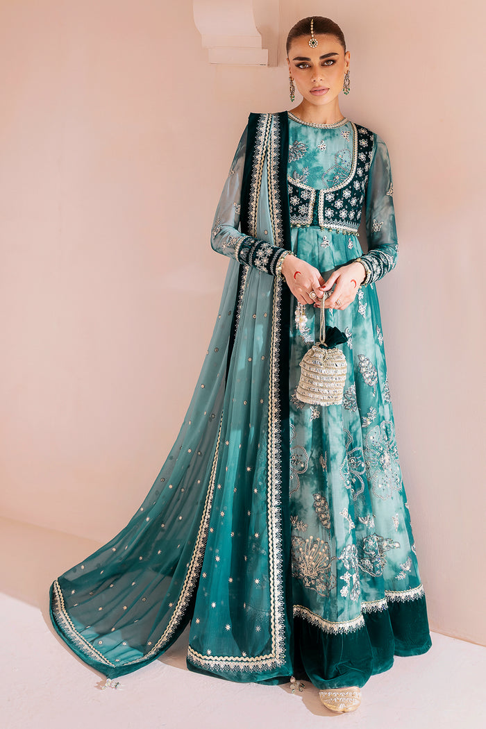 Jazmin Chandani Embroidered Velvet Unstitched 3Pc Suit CVF D-06