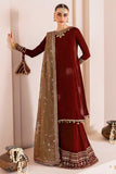 Jazmin Chandani Embroidered Velvet Unstitched 3Pc Suit CVF D-07
