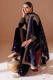 Jazmin Chandani Embroidered Velvet Unstitched 3Pc Suit CVF D-08