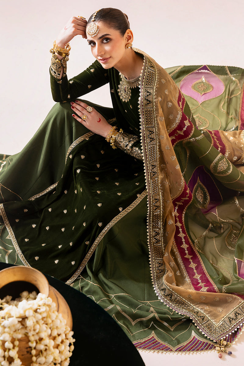 Jazmin Chandani Embroidered Velvet Unstitched 3Pc Suit CVF D-09