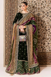 Jazmin Chandani Embroidered Velvet Unstitched 3Pc Suit CVF D-09