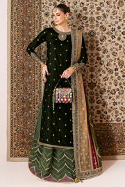 Jazmin Chandani Embroidered Velvet Unstitched 3Pc Suit CVF D-09