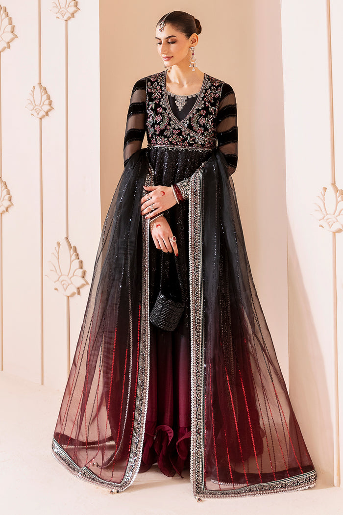 Jazmin Chandani Embroidered Velvet Unstitched 3Pc Suit CVF D-10